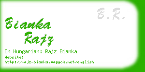 bianka rajz business card